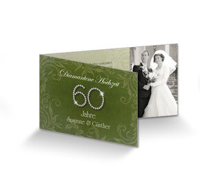 Einladungskarte Diamantene Hochzeit Test