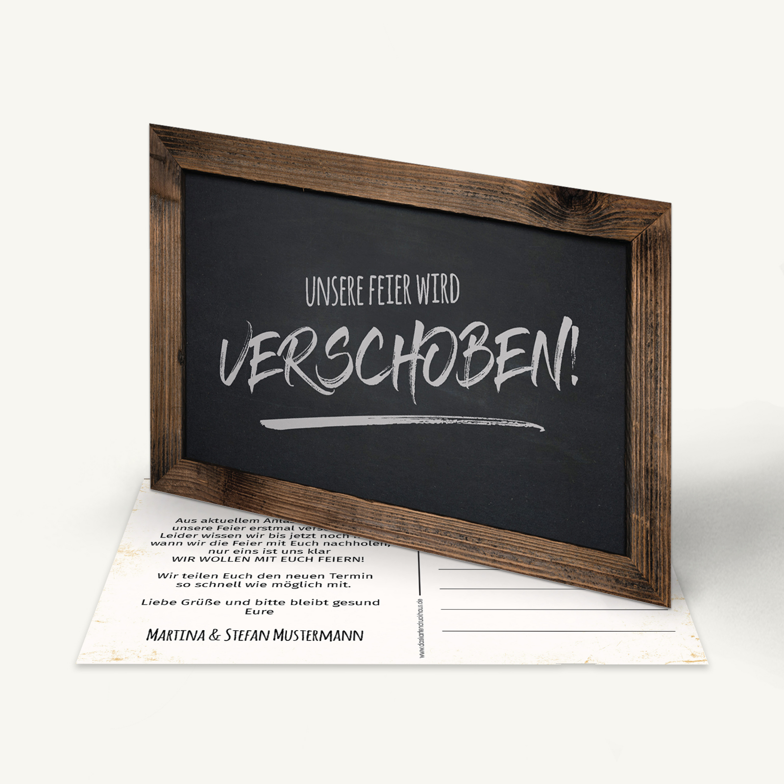 Karte zum Absagen einer Feier