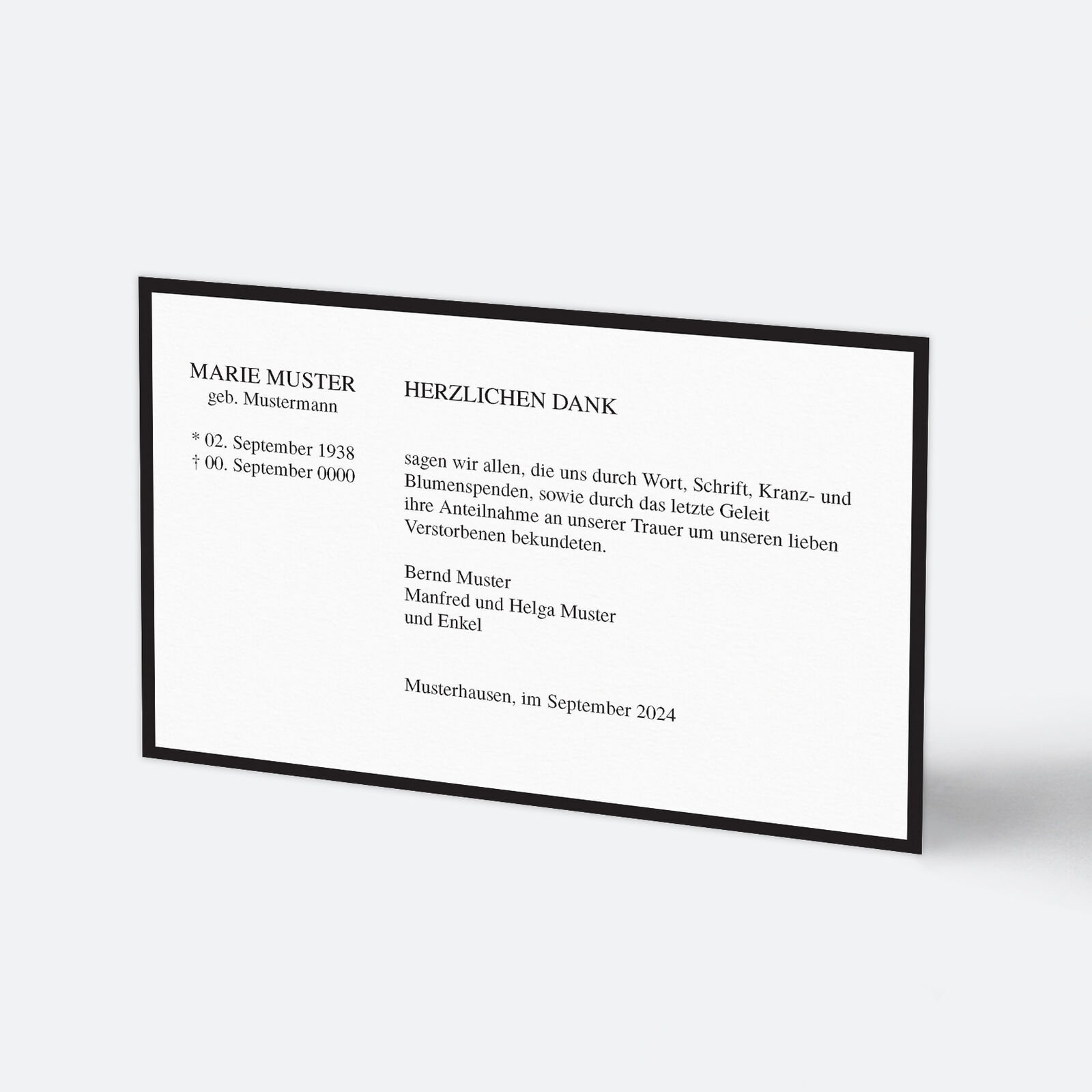 Klassisch Schwarz Umrandet