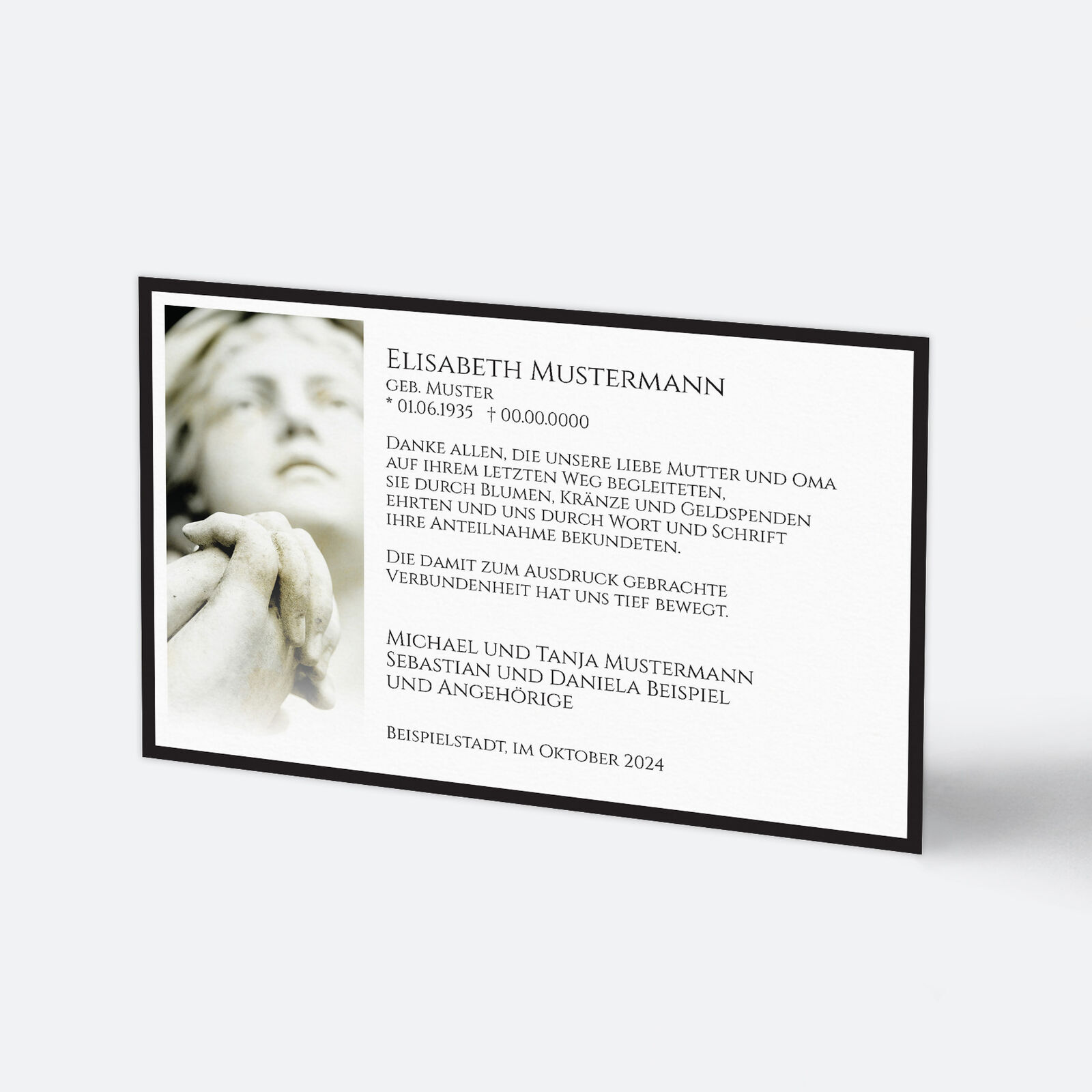 Maria Betend Trauerrand