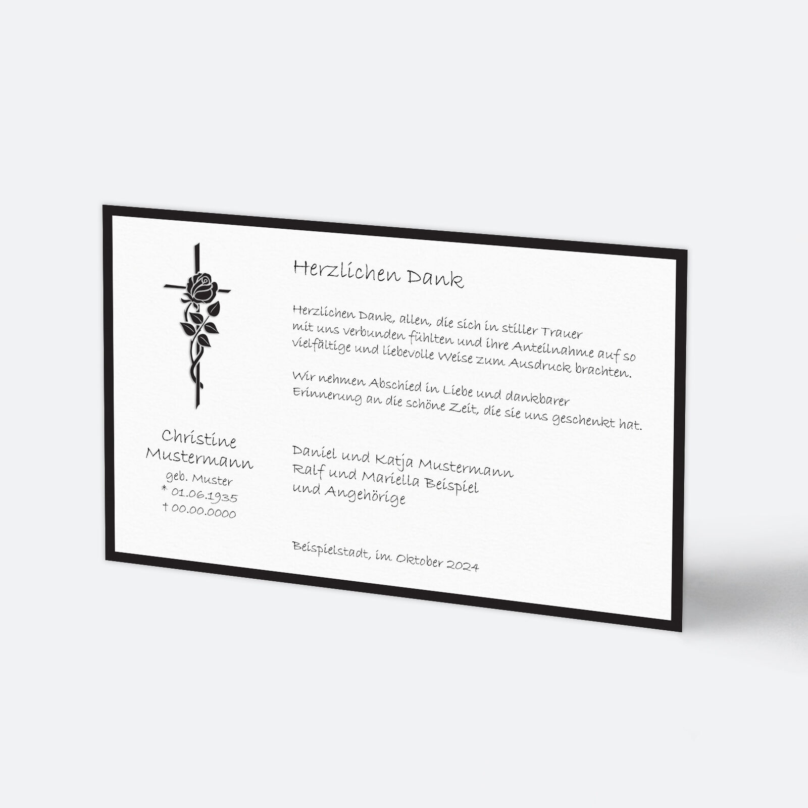 Trauerrand Rosenkreuz