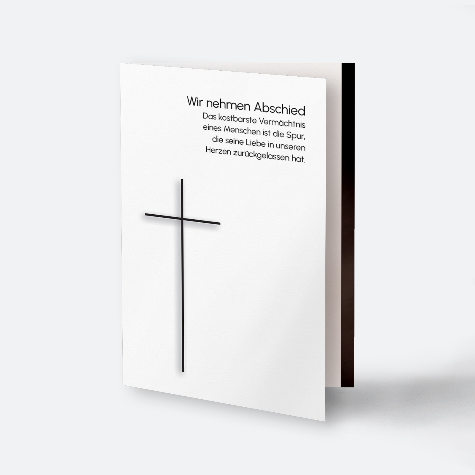 Kreuz mit Trauerrand