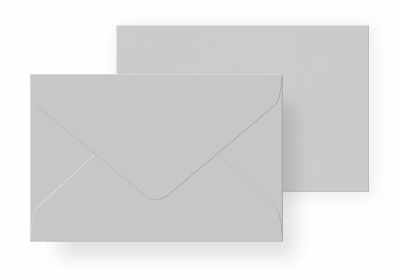 Briefumschlag 180 x 120 mm grau, ungefüttert