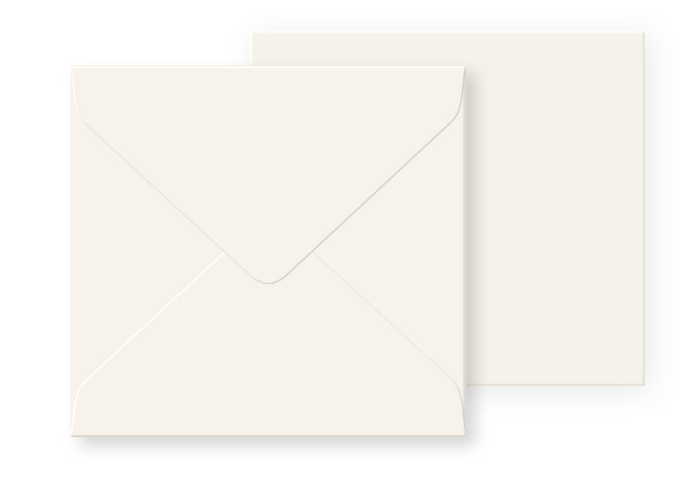 Briefumschlag 160 x 160 mm cremefarben