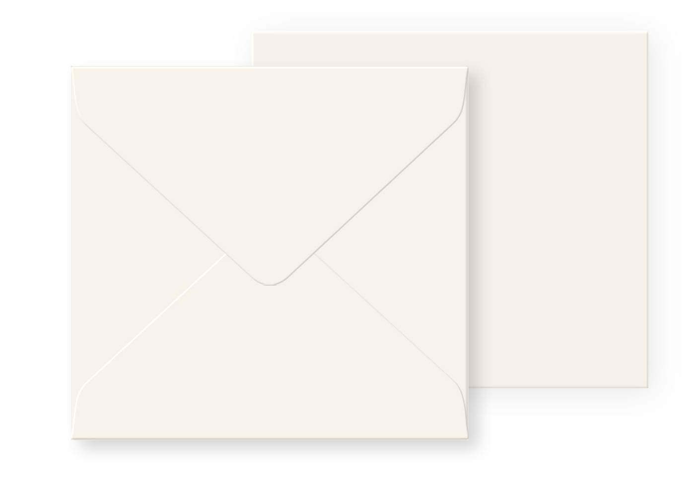 Briefumschlag 160 x 160 mm cremefarben
