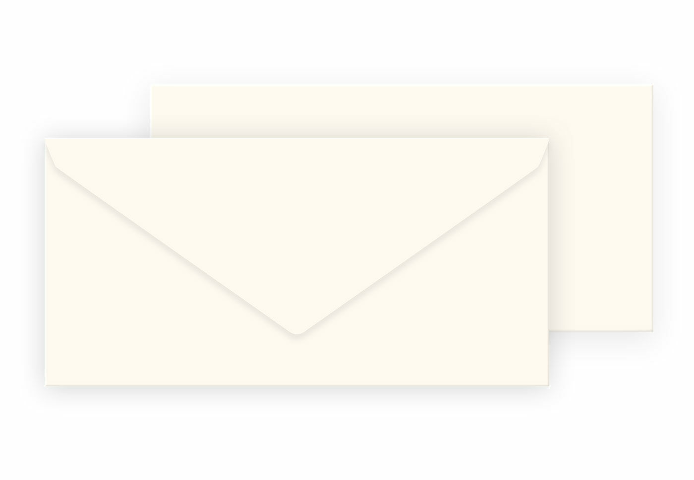 Briefumschlag 220 x 110 mm cremefarben