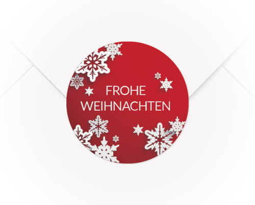 Ein A4 Bogen mit 15 Verschlussaufklebern Eisblume