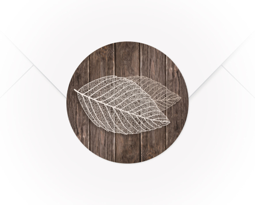 Ein A4 Bogen mit 15 Verschlussaufklebern Holz