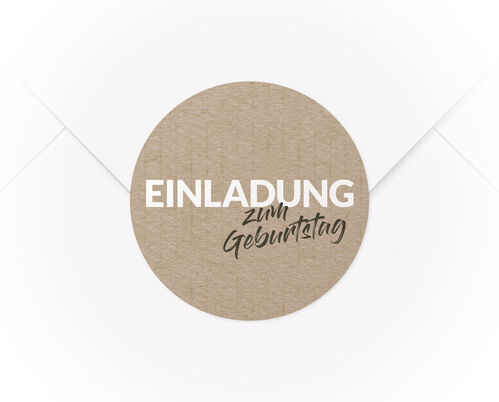 Ein A4 Bogen mit 15 Verschlussaufklebern Kraftpapieroptik