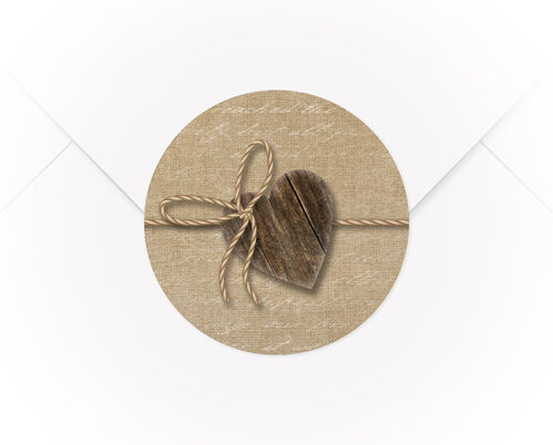 Ein A4 Bogen mit 15 Verschlussaufklebern Leinen