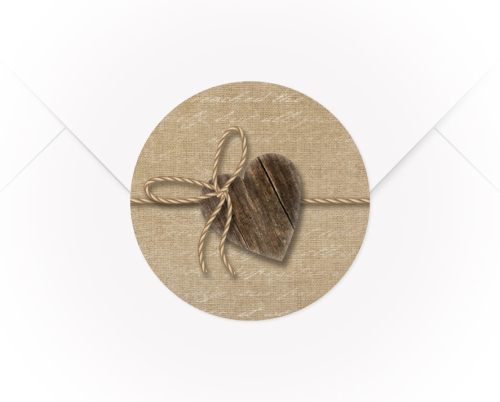 Ein A4 Bogen mit 15 Verschlussaufklebern Leinen