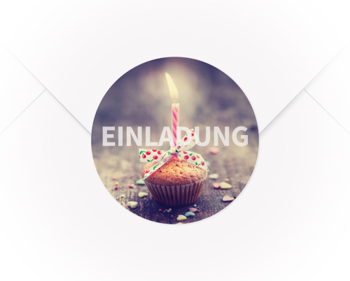 Ein A4 Bogen mit 15 Verschlussaufklebern Muffin